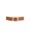 Jijil Woman Belt Brown Size M Soft Leather