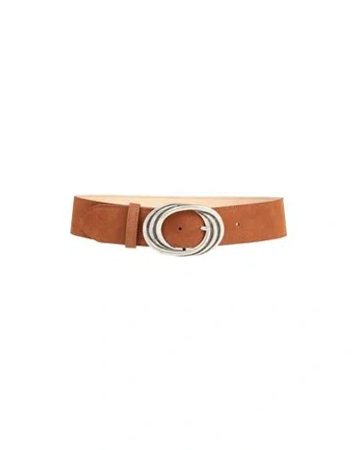 Jijil Woman Belt Brown Size M Soft Leather In Brown
