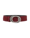 Jijil Woman Belt Burgundy Size L Soft Leather In Red