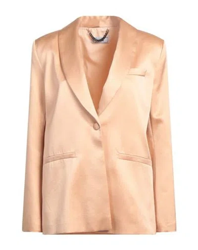 Jijil Woman Blazer Apricot Size 4 Cotton, Silk, Elastane, Acetate, Pbt - Polybutylene Terephthalate In Orange