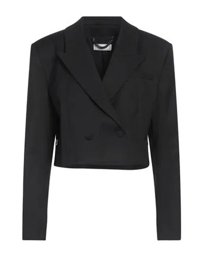 Jijil Woman Blazer Black Size 4 Polyester, Viscose, Elastane