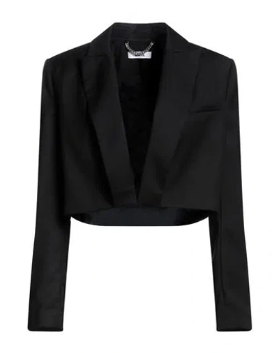 Jijil Woman Blazer Black Size 6 Polyester, Viscose, Elastane