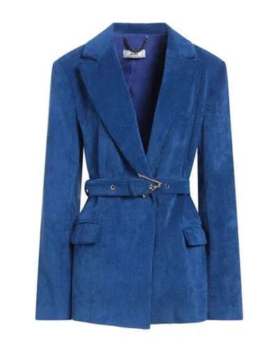 Jijil Woman Blazer Bright Blue Size 8 Polyester, Polyamide, Elastane In Bright Blue