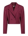 Jijil Woman Blazer Burgundy Size 6 Polyester, Viscose, Elastane In Red