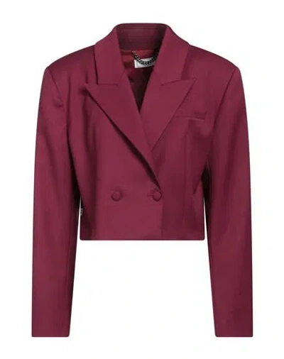 Jijil Woman Blazer Burgundy Size 6 Polyester, Viscose, Elastane In Red