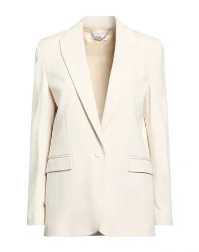 Jijil Woman Blazer Cream Size 12 Viscose, Polyester, Elastane In White