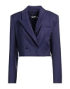 Jijil Woman Blazer Dark Purple Size 6 Polyester, Viscose, Elastane