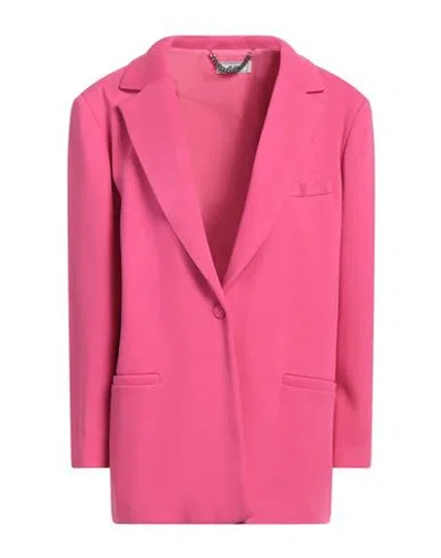 Jijil Woman Blazer Fuchsia Size 12 Cotton, Polyester In Pink