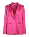 Jijil Woman Blazer Fuchsia Size 2 Cotton, Silk, Elastane, Acetate, Pbt - Polybutylene Terephthalate In Pink