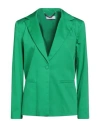 Jijil Woman Blazer Green Size 2 Cotton, Elastane, Acetate, Pbt - Polybutylene Terephthalate In Green