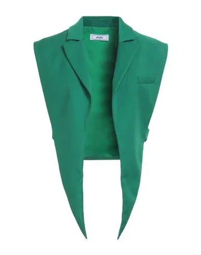 Jijil Woman Blazer Green Size 8 Polyester, Viscose, Elastane