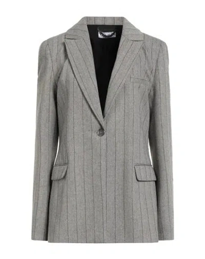 Jijil Woman Blazer Grey Size 8 Acetate, Viscose In Gray