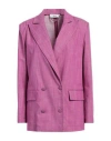 JIJIL JIJIL WOMAN BLAZER MAUVE SIZE 6 COTTON, POLYESTER, ELASTANE