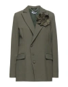 Jijil Woman Blazer Military Green Size 2 Polyester, Viscose, Elastane, Acetate, Pbt - Polybutylene T