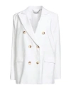Jijil Woman Blazer White Size 8 Viscose, Polyester In Black