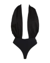 Jijil Woman Bodysuit Black Size 4 Cotton, Polyamide, Elastane, Polyester