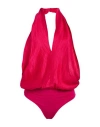 Jijil Woman Bodysuit Garnet Size 6 Linen, Polyamide In Red