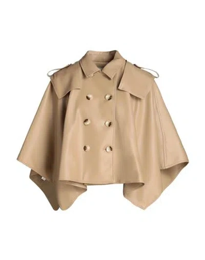 Jijil Woman Cape Beige Size 6 Polyester