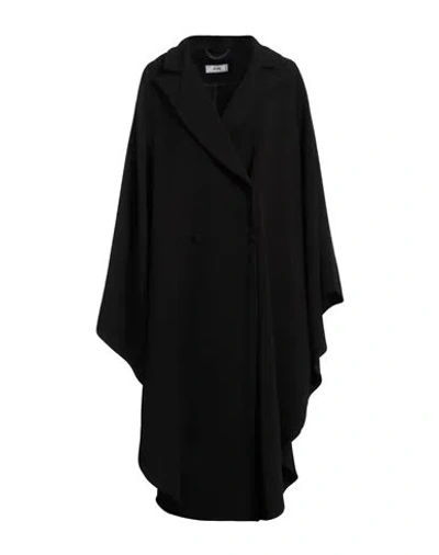 Jijil Woman Cape Black Size 8 Polyester, Viscose, Elastane