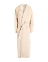 Jijil Woman Coat Beige Size 6 Polyester, Viscose In Beige