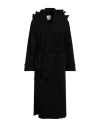 Jijil Woman Coat Black Size 4 Cotton, Polyester