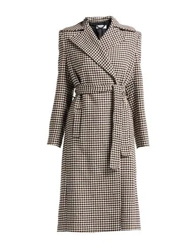 Jijil Woman Coat Black Size 8 Polyester, Wool, Viscose, Acetate In Neutral