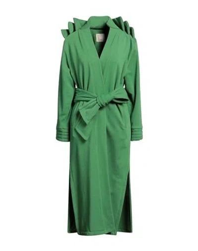 Jijil Woman Coat Green Size 4 Cotton, Polyester