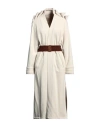 Jijil Woman Coat Ivory Size 6 Cotton, Polyester In White