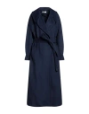 Jijil Woman Coat Navy Blue Size 8 Polyester, Viscose