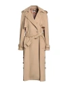 Jijil Woman Coat Sand Size 8 Polyester, Viscose, Elastane