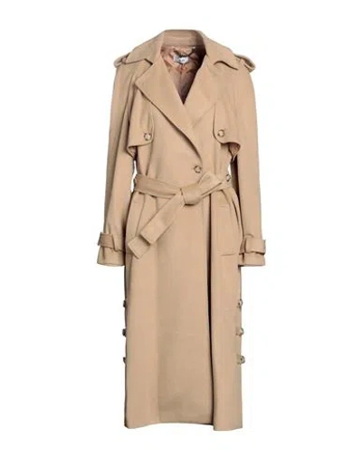 Jijil Woman Coat Sand Size 8 Polyester, Viscose, Elastane