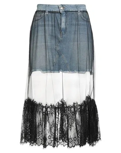 Jijil Woman Denim Skirt Black Size 10 Cotton, Elastane In Multi