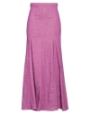 Jijil Woman Denim Skirt Fuchsia Size 10 Cotton, Polyester, Elastane In Purple