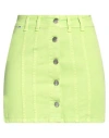 Jijil Woman Denim Skirt Lime Green Size 32 Cotton, Elastane