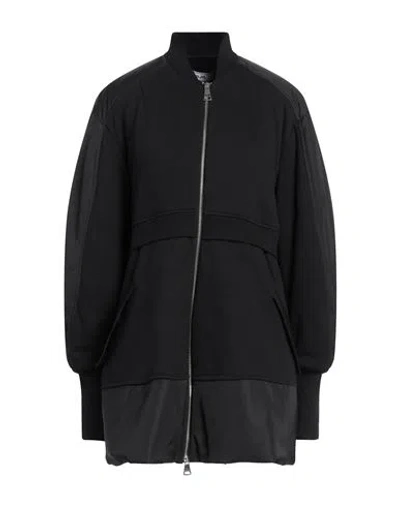 Jijil Woman Jacket Black Size 6 Polyester, Cotton In Blue