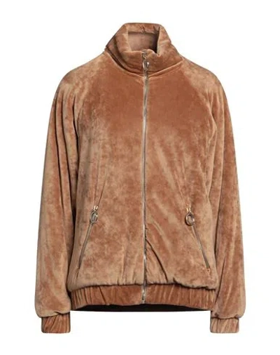 Jijil Woman Jacket Camel Size 4 Polyester, Elastane In Beige