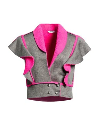 Jijil Woman Jacket Grey Size 4 Acrylic, Viscose, Polyester In Gray