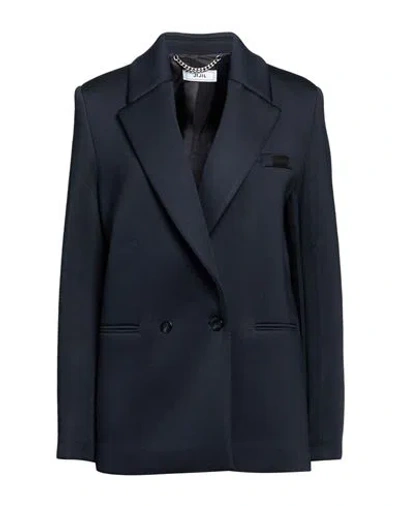Jijil Woman Jacket Midnight Blue Size 4 Polyester, Elastane
