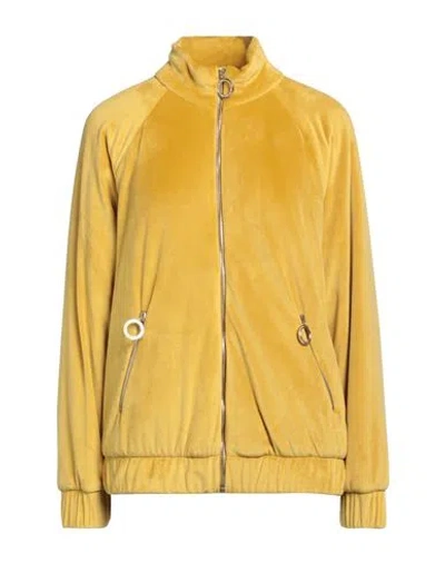 Jijil Woman Jacket Mustard Size 4 Polyester, Elastane In Yellow