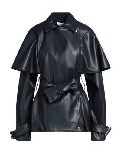Jijil Woman Jacket Navy Blue Size 10 Polyester, Polyurethane