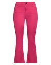 JIJIL JIJIL WOMAN JEANS FUCHSIA SIZE 26 COTTON, ELASTANE