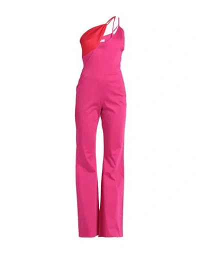Jijil Woman Jumpsuit Fuchsia Size 4 Cotton, Elastane In Pink