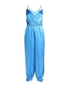 Jijil Woman Jumpsuit Light Blue Size 6 Cotton, Silk, Elastane In Blue