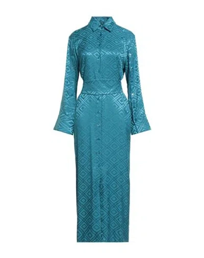 Jijil Woman Maxi Dress Deep Teal Size 6 Viscose, Polyester In Blue