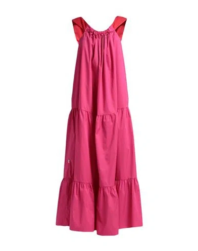 Jijil Woman Maxi Dress Fuchsia Size 8 Cotton, Polyamide, Elastane In Pink