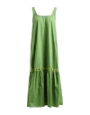 Jijil Woman Maxi Dress Green Size 4 Cotton, Polyamide, Elastane