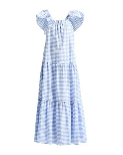 Jijil Woman Maxi Dress Light Blue Size 8 Cotton, Polyester