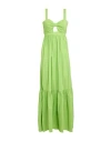 Jijil Woman Maxi Dress Light Green Size 10 Cotton, Polyamide, Elastane