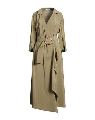 Jijil Woman Maxi Dress Military Green Size 6 Viscose, Polyester