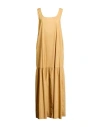 Jijil Woman Maxi Dress Mustard Size 8 Cotton, Polyamide, Elastane In Yellow